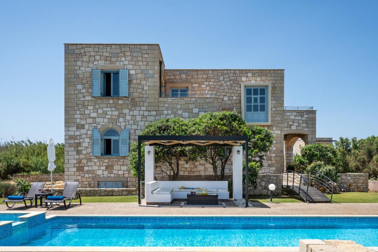 Beachfront Villa Turquoise With Private Pool, Bbq And Ping Pong Table خانيا المظهر الخارجي الصورة