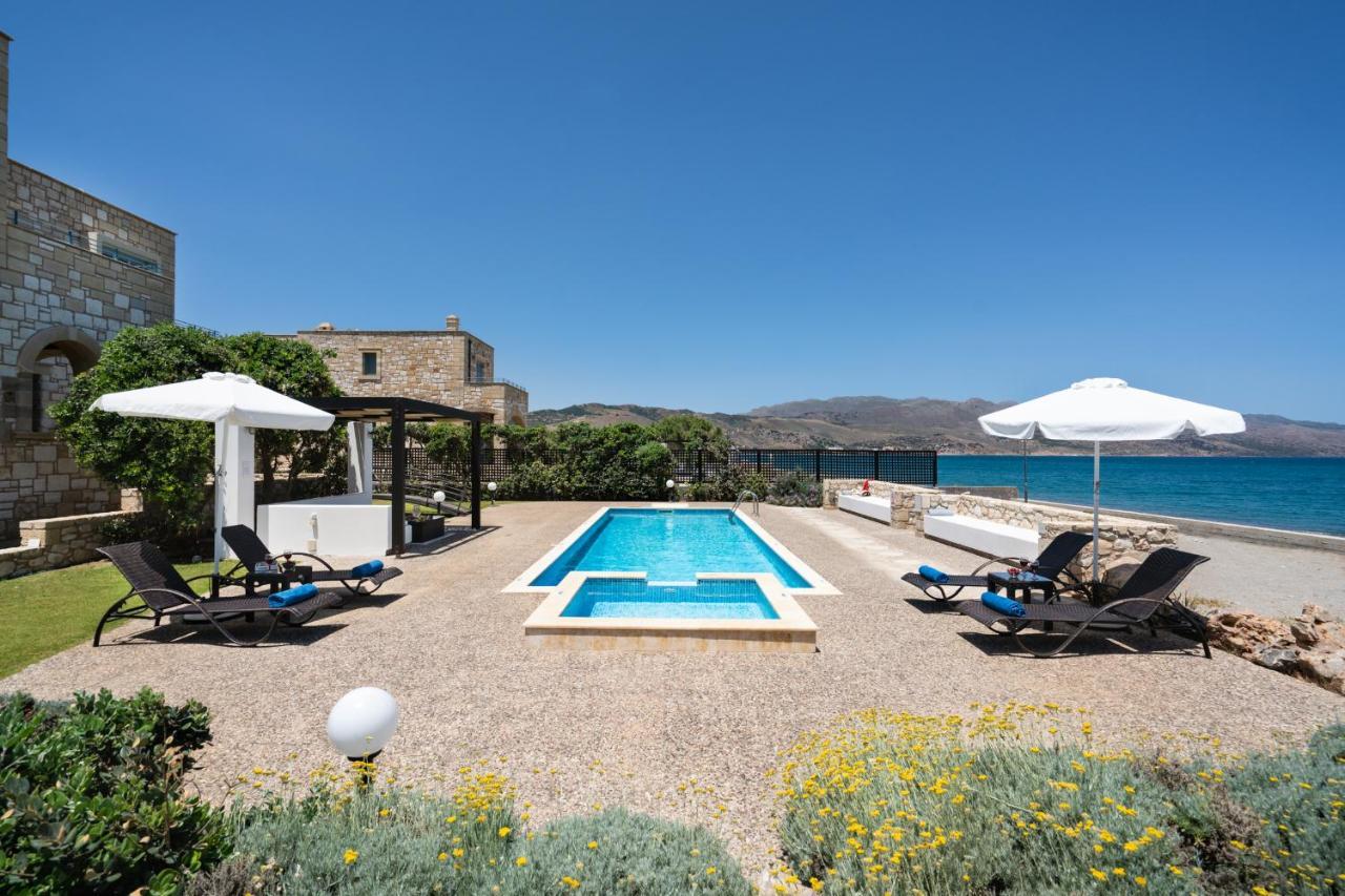 Beachfront Villa Turquoise With Private Pool, Bbq And Ping Pong Table خانيا المظهر الخارجي الصورة